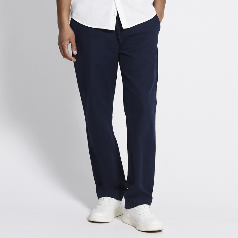 Linen blend pants "Ludvig" Navy 5